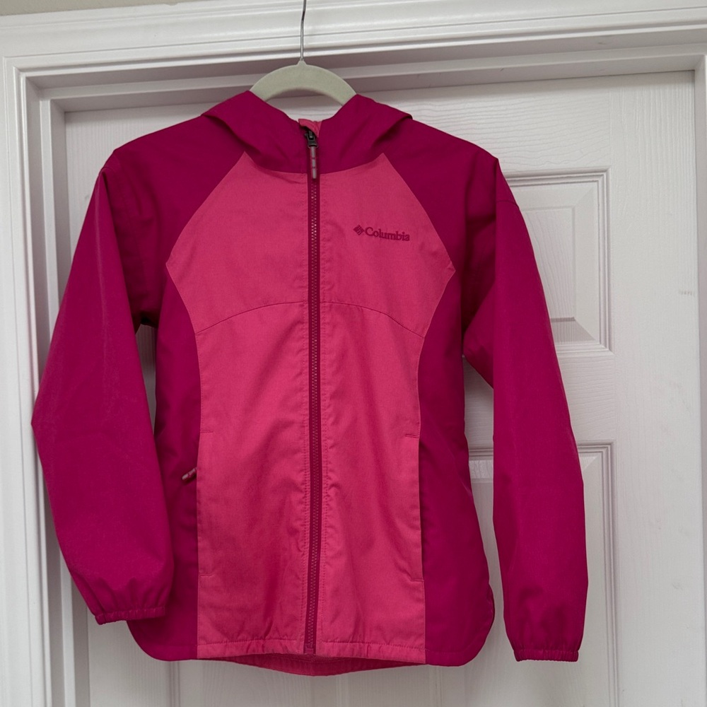 Columbia Fuchsia and Pink Outdoor Rain Jacket